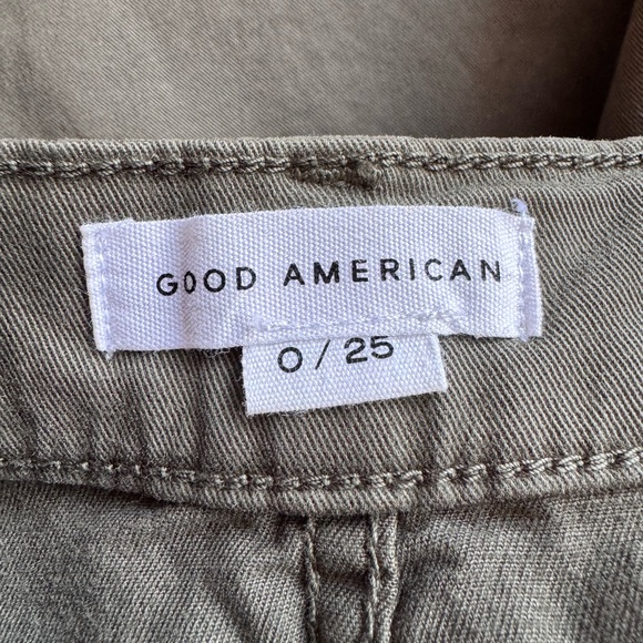 Good American High Rise Barrel Jeans Ft01 Green NWT Size 25 - Picture 8 of 16